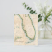 Florida Map Briefkaart (Staand voorkant)