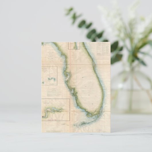  Florida Map Briefkaart (Staand voorkant)