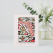  Florida Map Briefkaart (Staand voorkant)