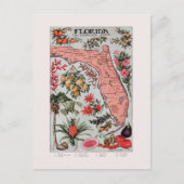  Florida Map Briefkaart (Voorkant)