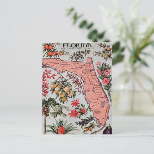 Florida Map Briefkaart (Staand voorkant)