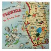 Florida Map Ceramic Tegel Tegeltje (Voorkant)