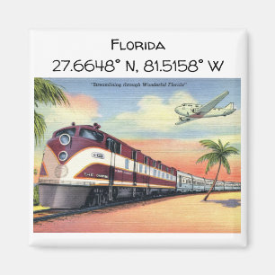 Florida Map Coordinates  Style Magneet