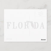 Florida Map geschreven staat Word Art Black Briefkaart (Achterkant)