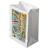 Florida Map Gift Bag Medium Cadeauzakje (Voorkant Gekanteld)
