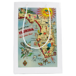 Florida Map Gift Bag Medium Cadeauzakje