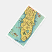 Florida Map Guest Towels Servet (Hoek)