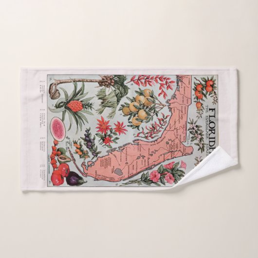  Florida Map Handdoek (Handdoek)