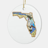 Florida Map Jacksonville Miami Tampa Key West Keramisch Ornament (Links)