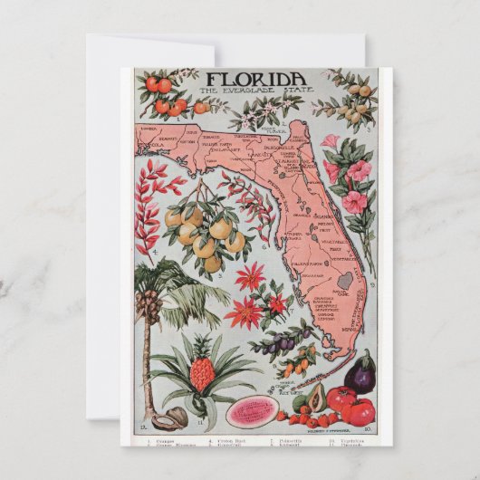 Florida Map Kaart (Voorkant)