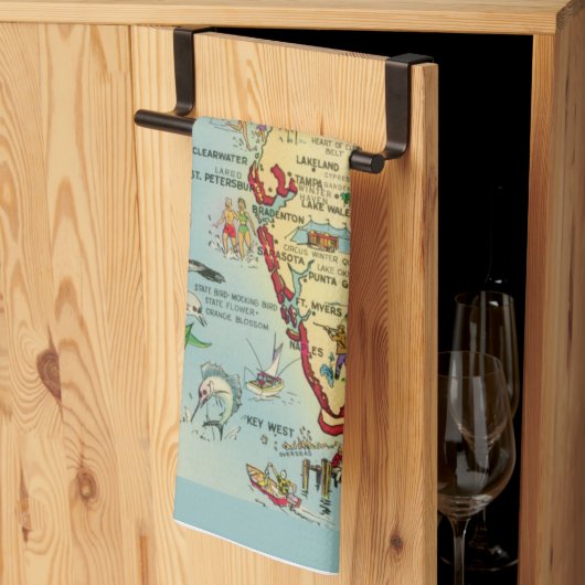 Florida Map Kitchen Towels Theedoek (Derde Gevouwen)