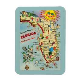 Florida Map Magnet Magneet
