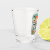  Florida Map met retro illustraties Shot Glas (Links)