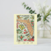  Florida Map Post Card Briefkaart (Staand voorkant)