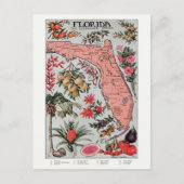 Florida Map Post Card Briefkaart (Voorkant)