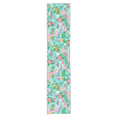Florida Map Preppy Palm Beach Pattern Print Korte Tafelloper (Voorkant)