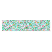 Florida Map Preppy Palm Beach Pattern Print Korte Tafelloper (Horizontaal)