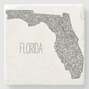 Florida Map Stenen Onderzetter