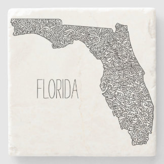 Florida Map Stenen Onderzetter