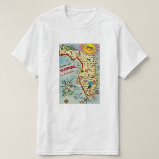 Florida Map T Shirt (Design voorkant)