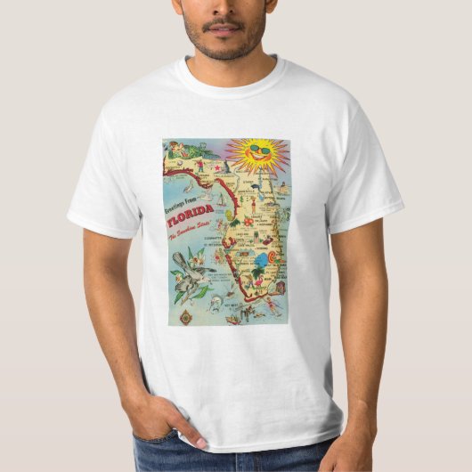Florida Map T Shirt (Voorkant)
