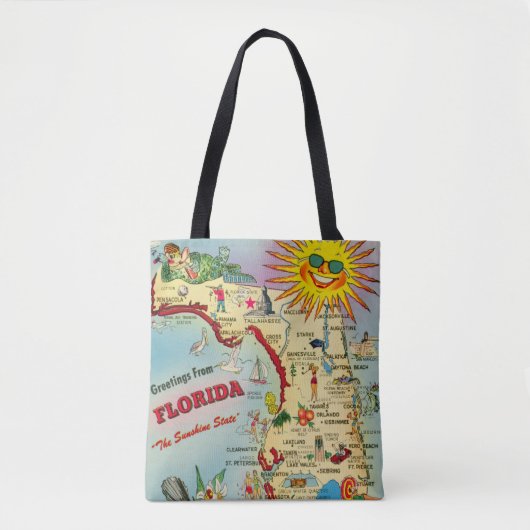 Florida Map Tote Bag (Voorkant)