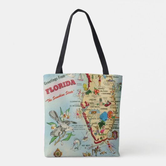 Florida Map Tote Bag (Achterkant)