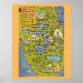  Florida Map van Colorful Spots Poster (Voorkant)