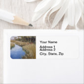 Florida marshland wildernis grassen en palmboom etiket (Insitu)