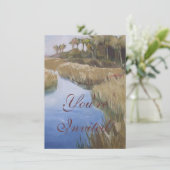 Florida marshland wildernis grassen en palmboom kaart (Staand voorkant)