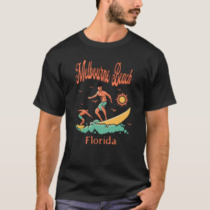 Florida Melbourne Beach FL Surfer Surfen Vissen T-shirt