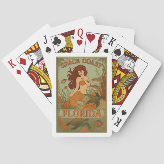 Florida Mermaid Classic Playing Cards Pokerkaarten (Achterkant)