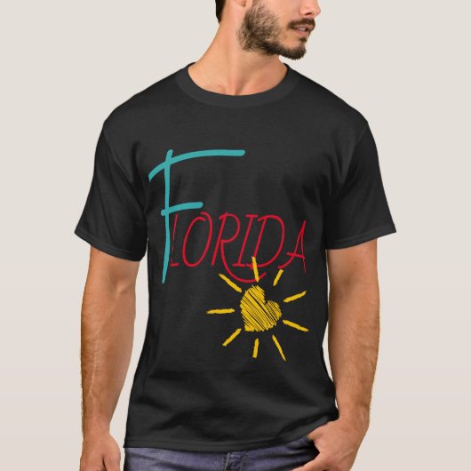 Florida met zonneschijn hart t-shirt (Voorkant)