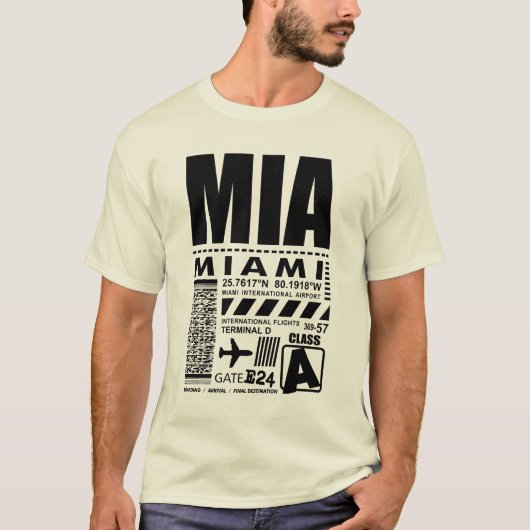 Florida MIA Miami Luchthaven T-shirt (Voorkant)