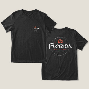 Florida Miami Beach Retro Zonsondergang Palm Tropi Tri-Blend Shirt
