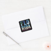 Florida, Miami Beach Vierkante Sticker (Envelop)