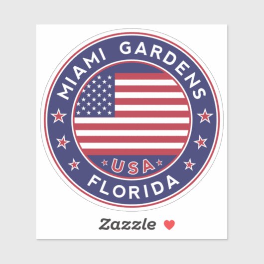 Florida, Miami Gardens Sticker (Vel)