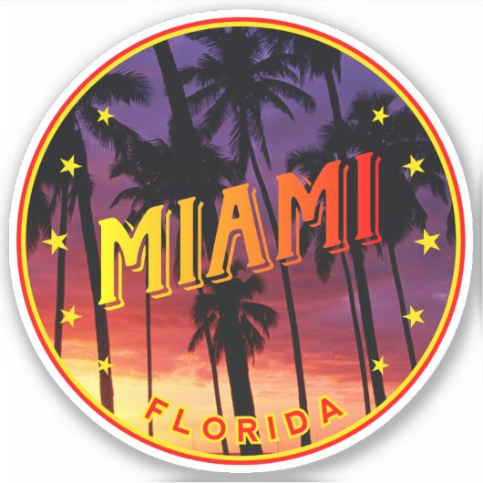 Florida, Miami Sticker (Voorkant)