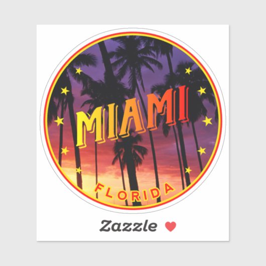 Florida, Miami Sticker (Vel)