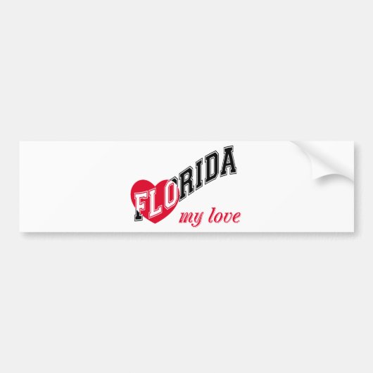 Florida mijn liefde bumpersticker (Voorkant)