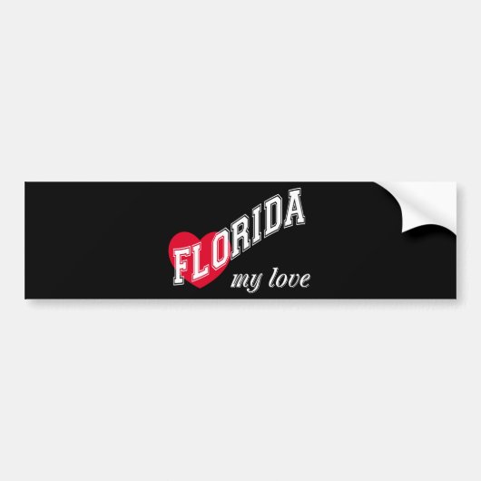Florida mijn liefde bumpersticker (Voorkant)