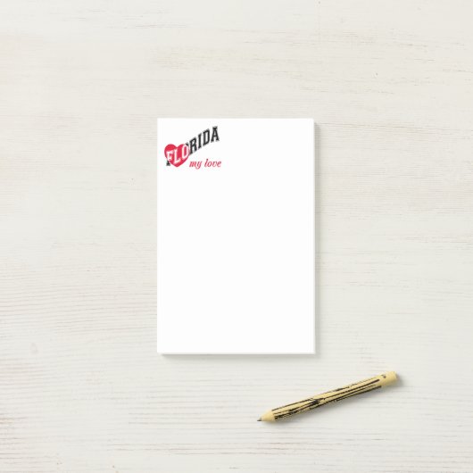 Florida mijn liefde post-it® notes (Op bureau)