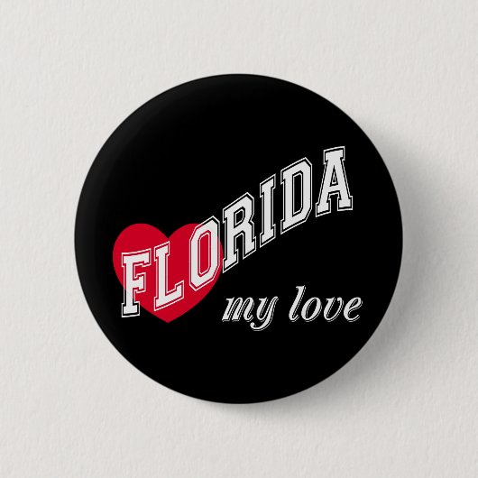 Florida mijn liefde ronde button 5,7 cm (Voorkant)