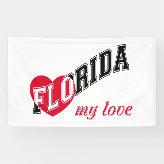 Florida mijn liefde spandoek (Horizontaal)