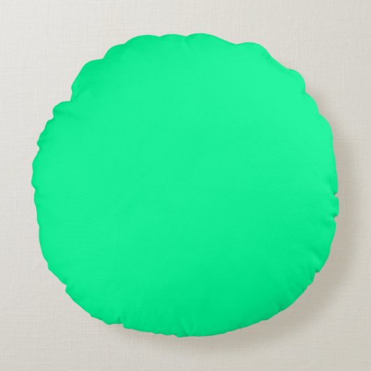 Florida Mint Green effen effen kleur Aangepast Rond Kussen (Voorkant)