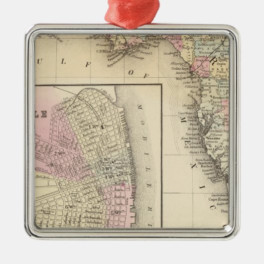 Florida, Mobile Metalen Ornament (Voorkant)