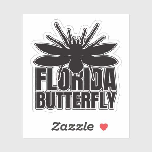 Florida Monster Insect Tarantula Butterfly Sticker (Vel)