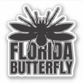 Florida Monster Insect Tarantula Butterfly Sticker (Voorkant)
