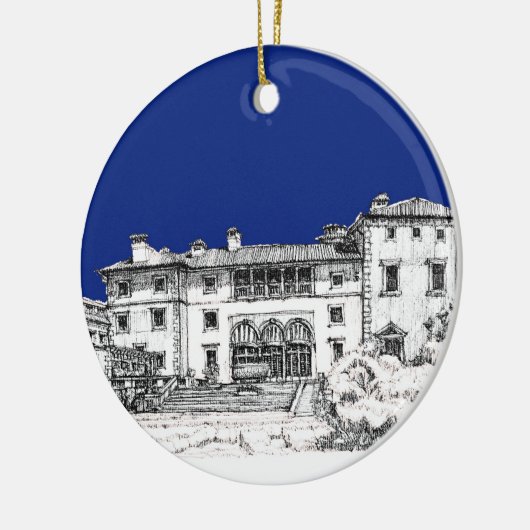 Florida museum in blauw keramisch ornament (Links)