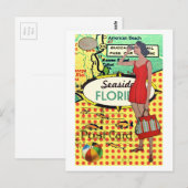 Florida, naast het badpak schoonheidsretro briefkaart (Voorkant / Achterkant)